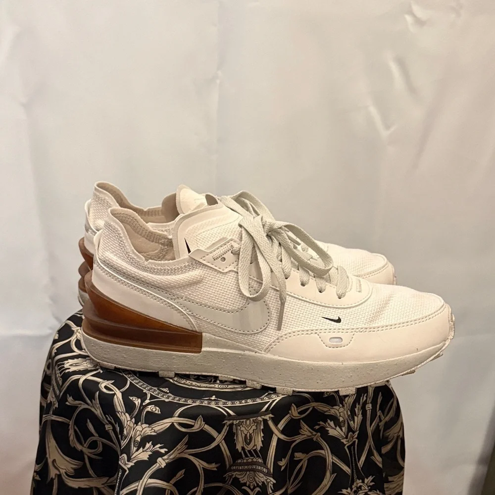 Nike Cream and Brown Waffle Sneakers
